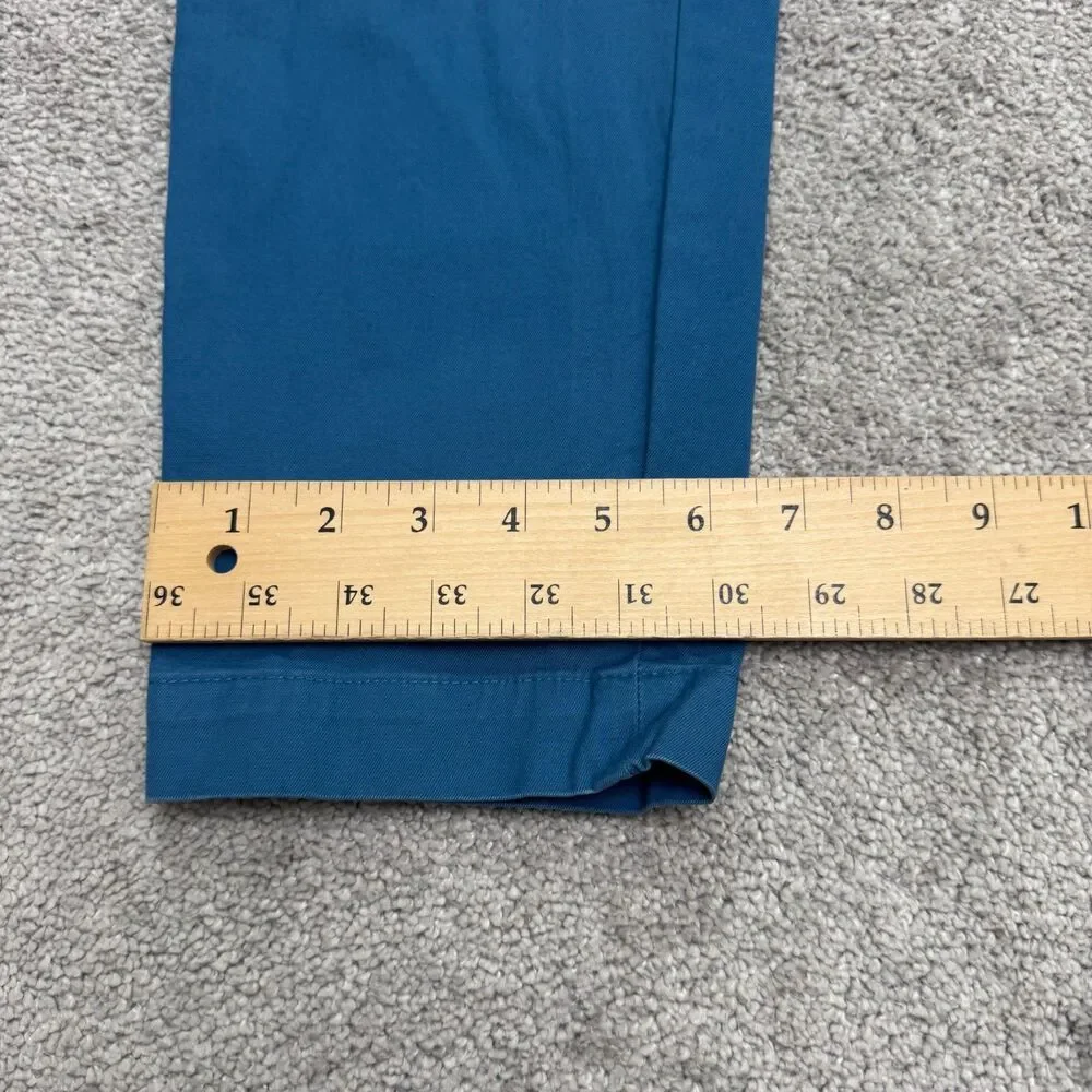 Banana Republic Mason Chino Pants Mens 32x32 Teal Bay Blue Straight Flat Front